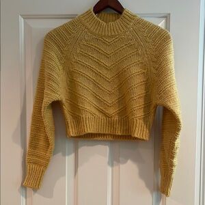 Elodie Yellow Cowl Neck Sweater Cozy Knit